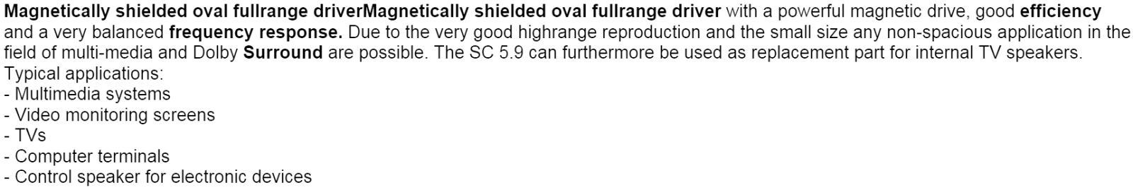 רמקול VISATON SC 5.9